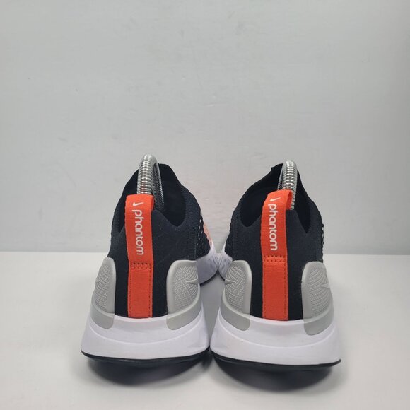 Nike React Phantom Run Flyknit 2 Men's Black Orange Shoes DQ7647-001 US Size 7 - Picture 4 of 8